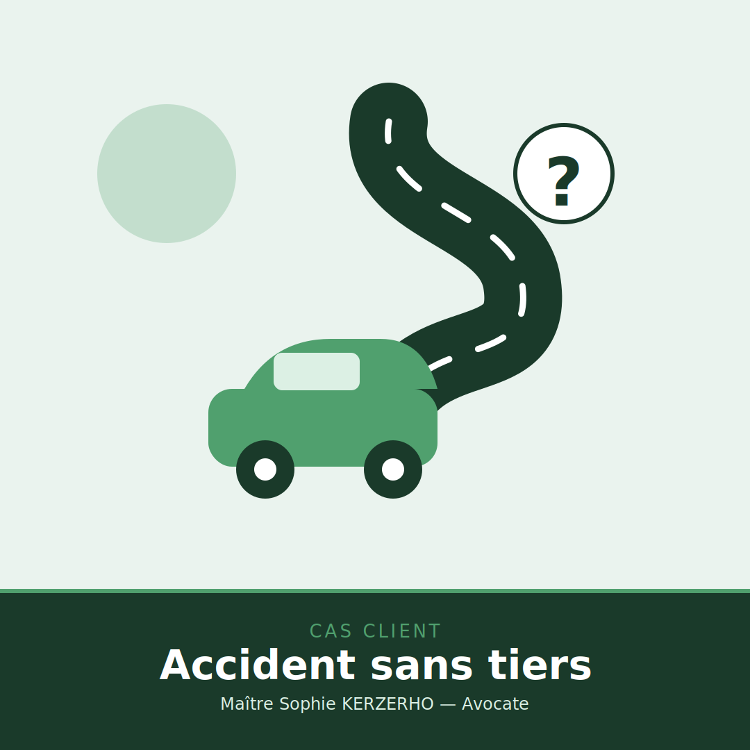 Accident sans tiers 65 000 € obtenus